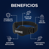Rodillera GOUNOD beneficios infografia